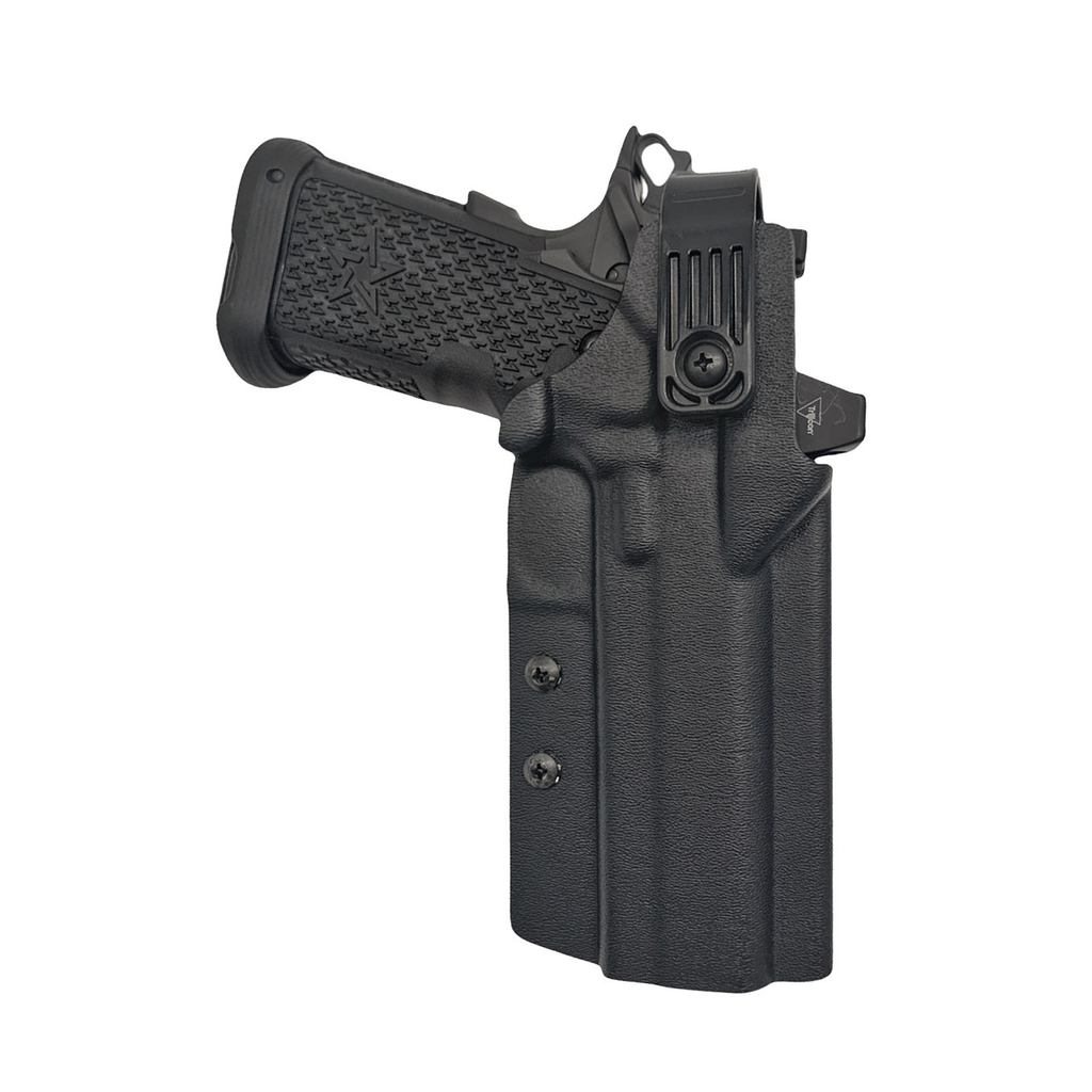 [CL01BK10] Custom Level II Duty Holster (1911 - 3,5" NO RAIL, Noir, Droitier, Capot ''Régular'', Double Loop + Dropoffset, Sans)